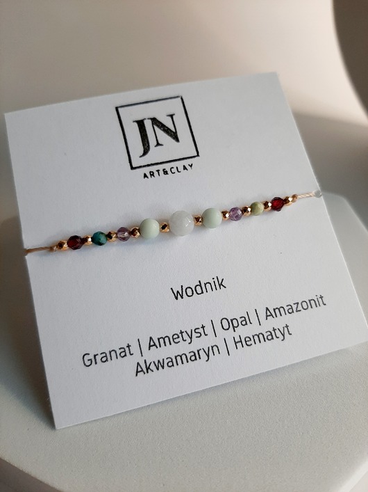 bransoletki z kamieni naturalnych Bransoletka zodiakalna Wodnik