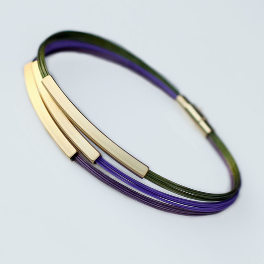 bransoletki złote Bransoletka Fiołek Rivina