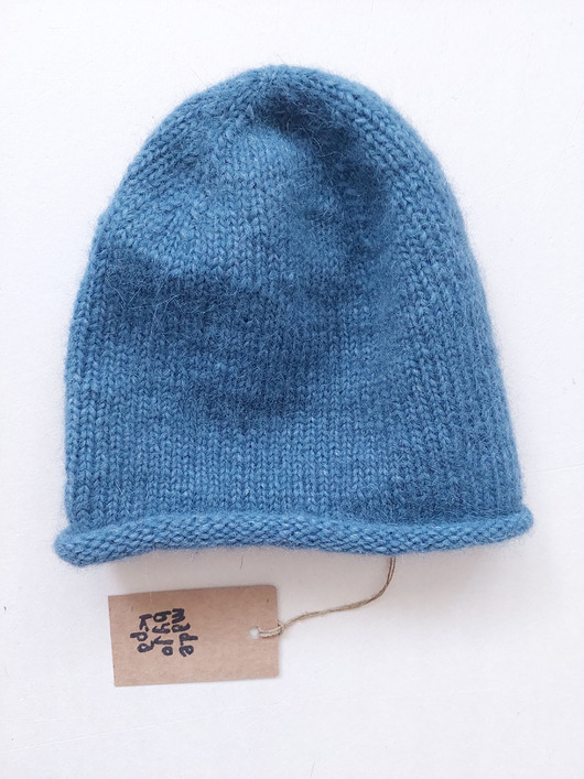 czapki damskie Na drutach  "Air" baby alpaca & merino XS