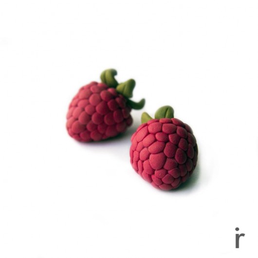Rowerowe nakrętki na wentyle - malinki raspberi