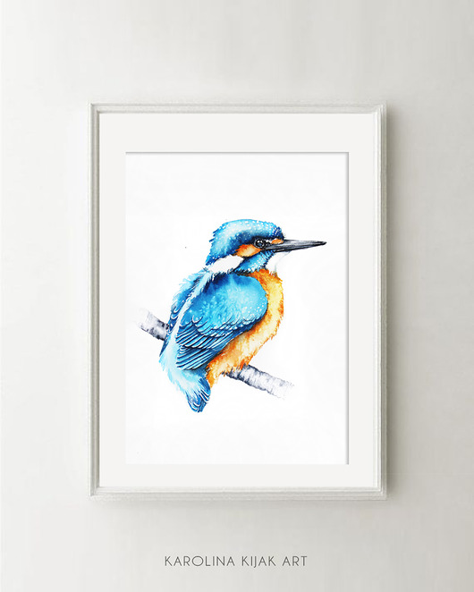 Zimorodek - plakat, reprodukcja 20x30cm Karolina Kijak