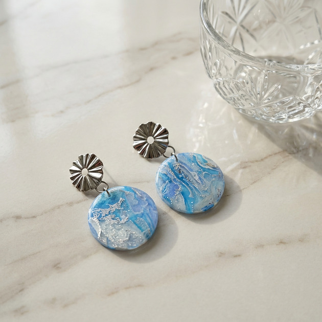 kolczyki srebrne Kolczyki pozłacane Niepowtarzalne