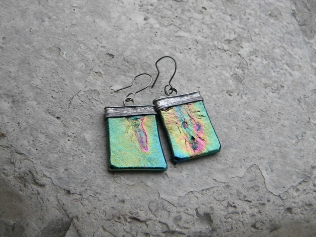 kolczyki wire wrapping Feeling with purity    - kolczyki