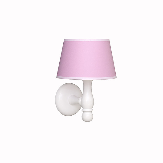 Kinkiet różowy z białą lamówką Roomee Decor