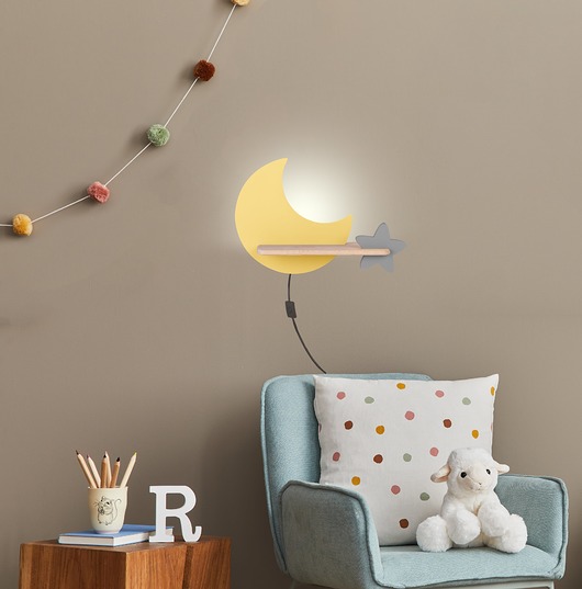 lampy do pokoju dziecka Lampka kinkiet półeczka LED