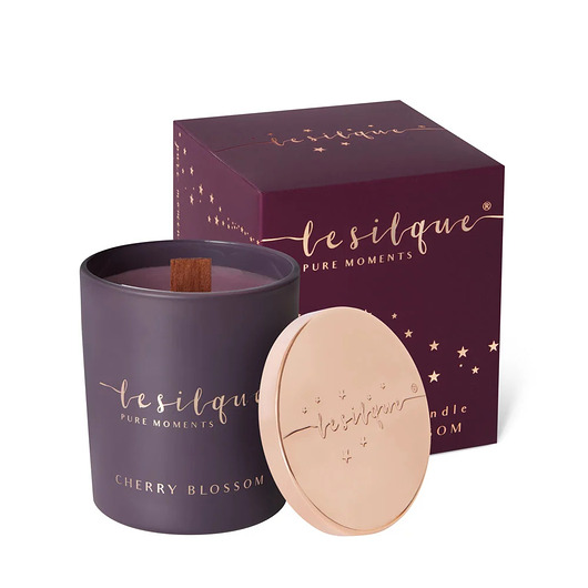 świeczniki i świece LE SILQUE Świeca sojowa zapachowa CHERRY BLOSSOM 300g