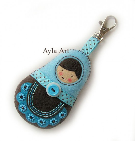 Brelok - matrioszka blue angel ;) AylaArt