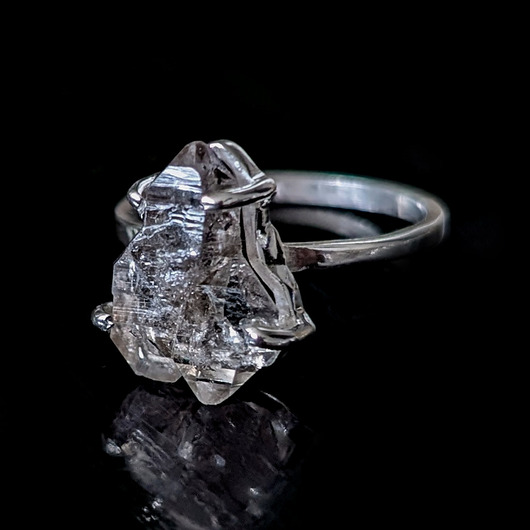 pierścionki srebrne Pierścionek Diament herkimer