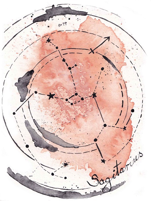 plakaty Plakat Gwiazdozbiór Strzelca Znak Zodiaku STRZELEC