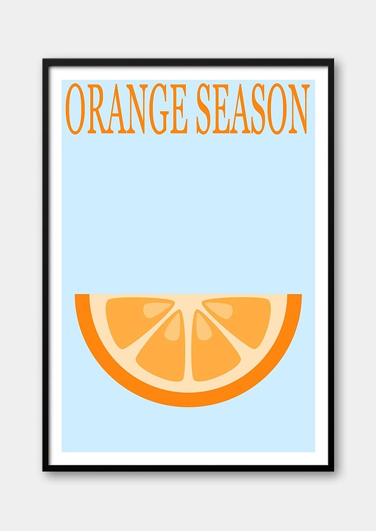 plakaty Plakat POMARAŃCZA - ORANGE SEASON - z serii FRUIT SEASON