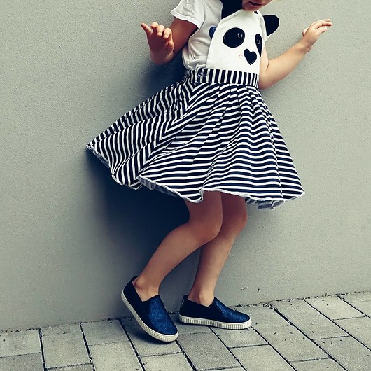 Sukienka z szelkami Panda Lady Stump