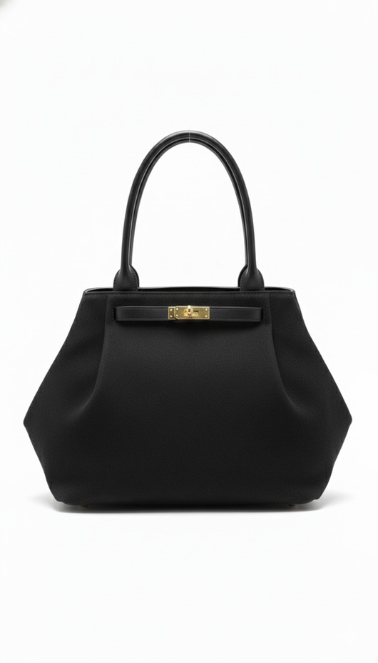 torebki do ręki Torba trapezowa na ramię - LS07 czarna