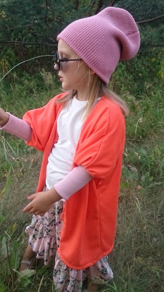 narzutka oversize orange Mizerki Kids