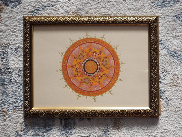 grafiki i ilustracje Obrazek orientalna mandala ORANGE