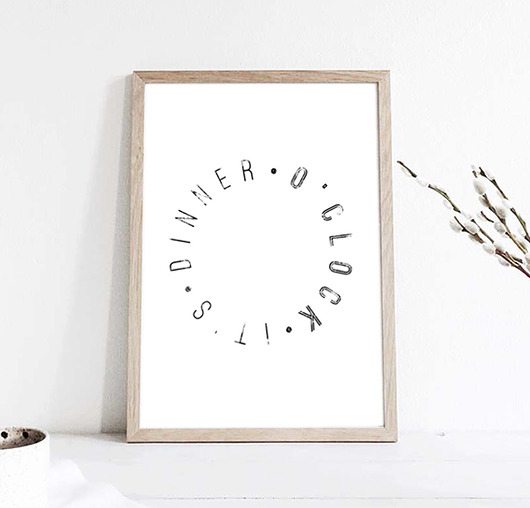 Plakat Dinner o'clock - A3 wejustlikeprints