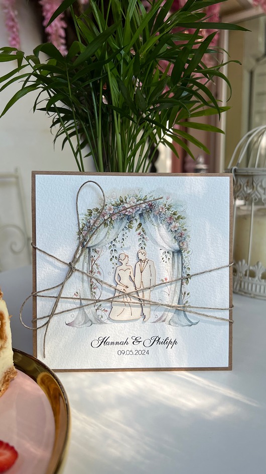 kartki scrapbooking Stylowa kartka ślubna z kopertą