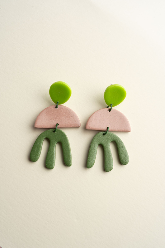 kolczyki z masy plastycznej Wiszące kolczyki Henri Matisse