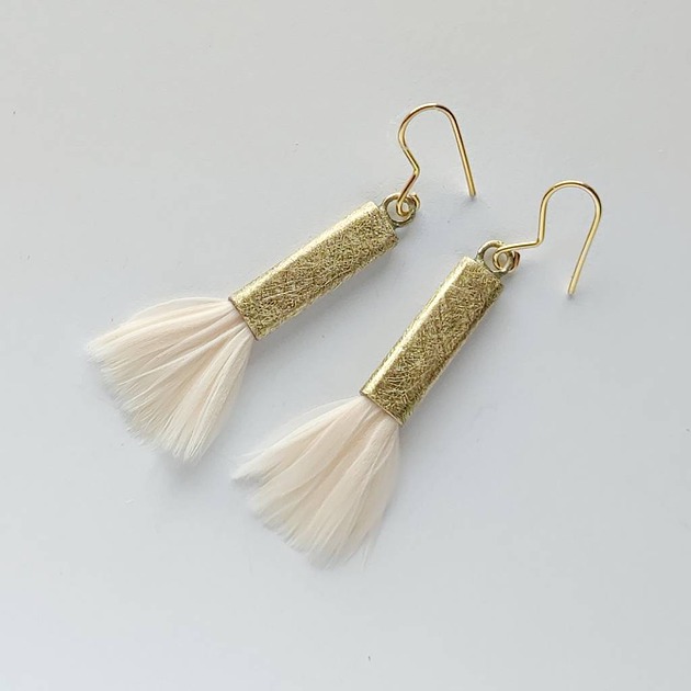 kolczyki z piórami PIÓRKO kolczyki