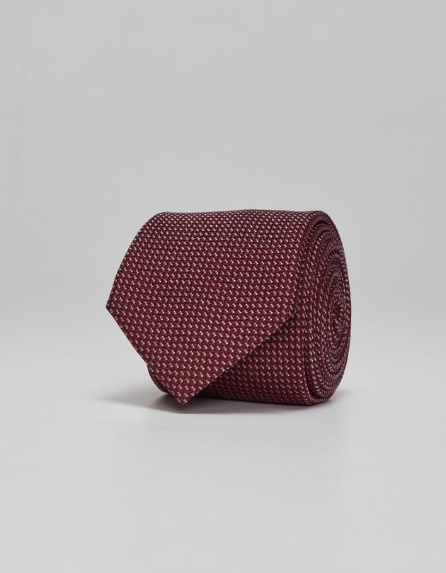 muszki i krawaty Krawat seta&cottone 73 bordo