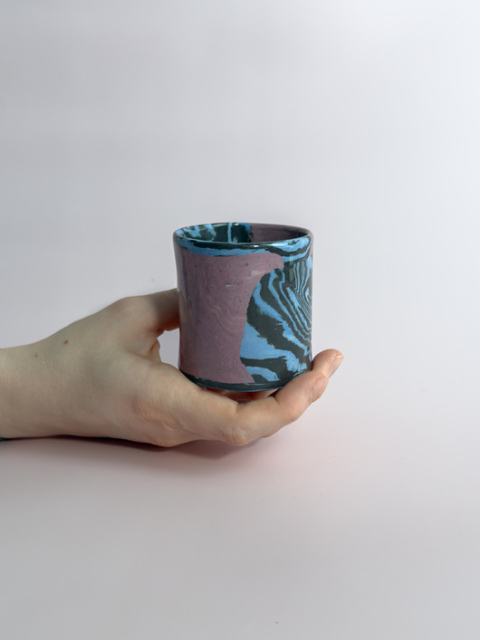 kubki Czarka / kubek nerikomi fioletowo-psychodeliczny