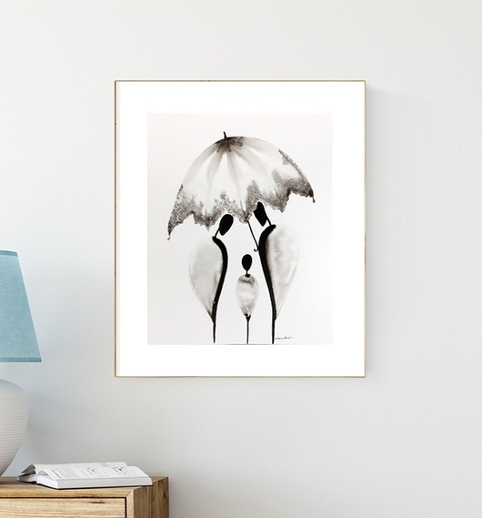 grafika 40X50 cm wykonana ręcznie MiniMalArt
