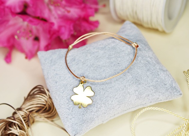 Bransoletka sznurkowa pozłacana LOOP BOANKA Glam Shop