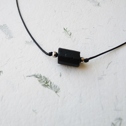 chokery Turmalin czarny choker