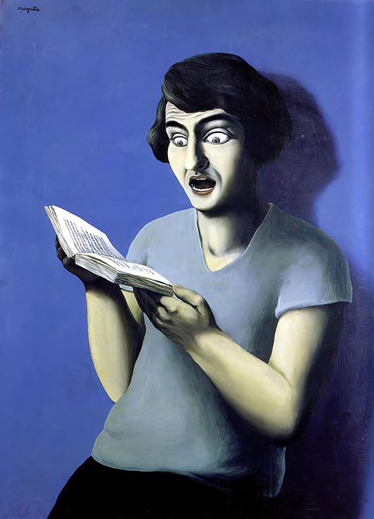 obrazy Zniewolony Czytelnik - reprodukcja obrazu - R. Magritte