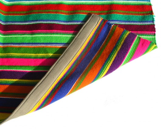 multi STRIPE wool table runner (handmade) S na ludowo