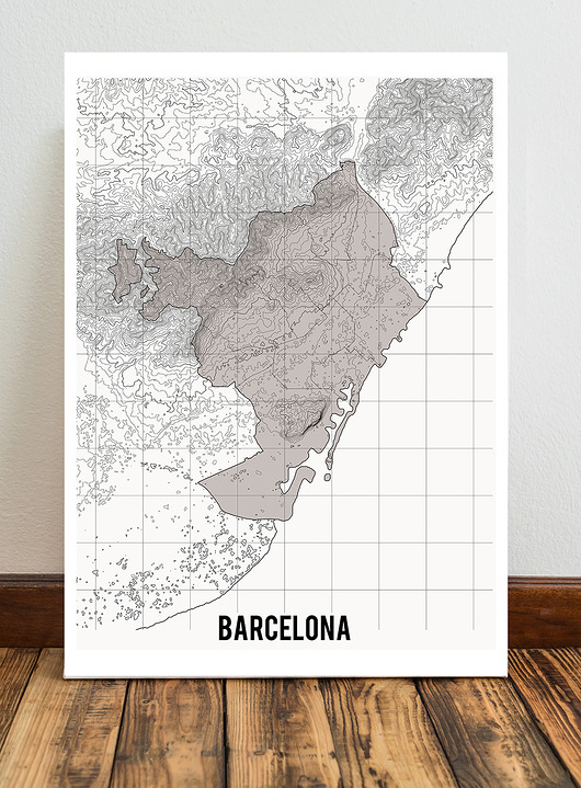 plakaty Barcelona mapa plakat  50x70 cm / A3 / A4