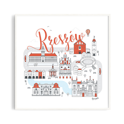 plakaty Rzeszów plakat 50x50 cm 40x40 cm