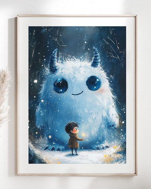 plakaty Plakat Niebieski stworek III