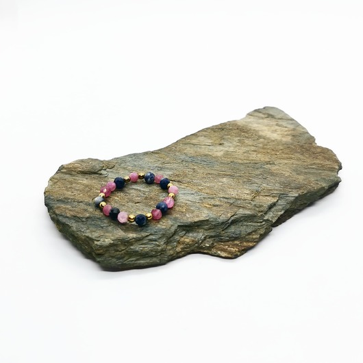 pierścionki elastyczne Pierścionek, Szafir z Rubinem