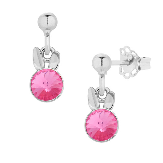 kolczyki srebrne Kolczyki srebrne z króliczkiem Swarovski /956/