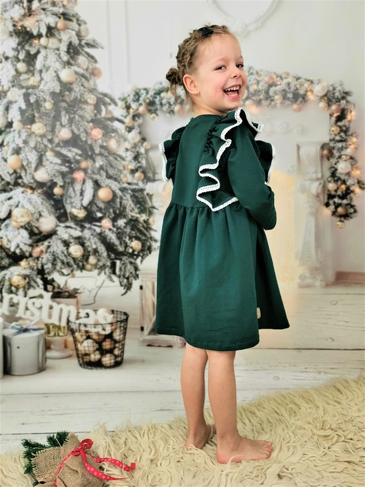 sukienki dla dziewczynki Sukienka Lilka Butelkowa Zieleń