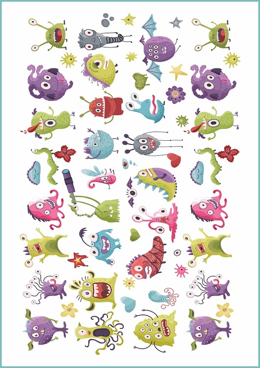 tatuaże zmywalne, tymczasowe Tatuaż tymczasowy "Monsters 01"