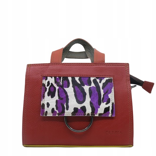 torby na ramię Torebka damska do ręki, skóra naturalna, regulowany pasek eko OLIVKA