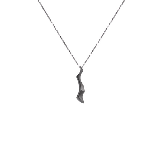 wisiory WAVES / black silver NECKLACE
