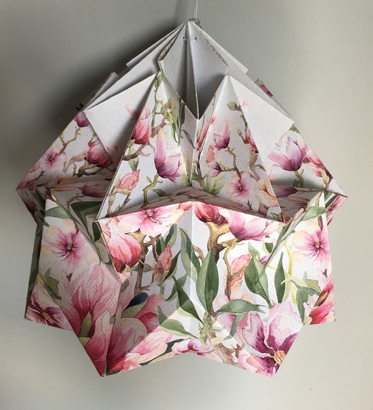 lampy wiszące Abażur klosz Origami origamilamp papier Kwiatki
