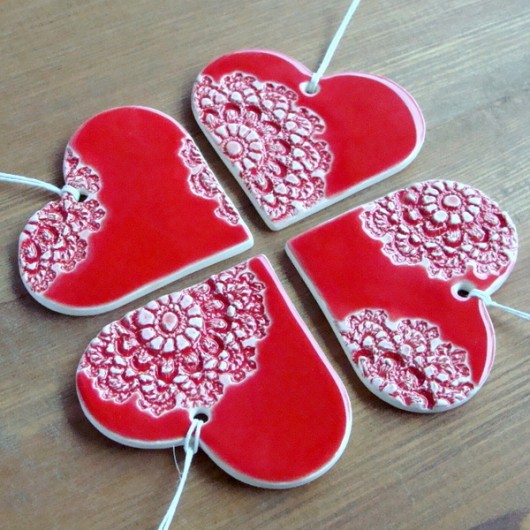 dodatki - różne Ceramiczne serca