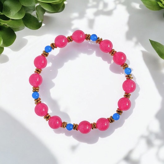 bransoletki z kamieni naturalnych SUMMER COLLECTION : bransoletka na gumce : jadeit I