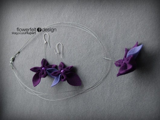 Minimalistycznie Fioletowe  FlowerFelt Design