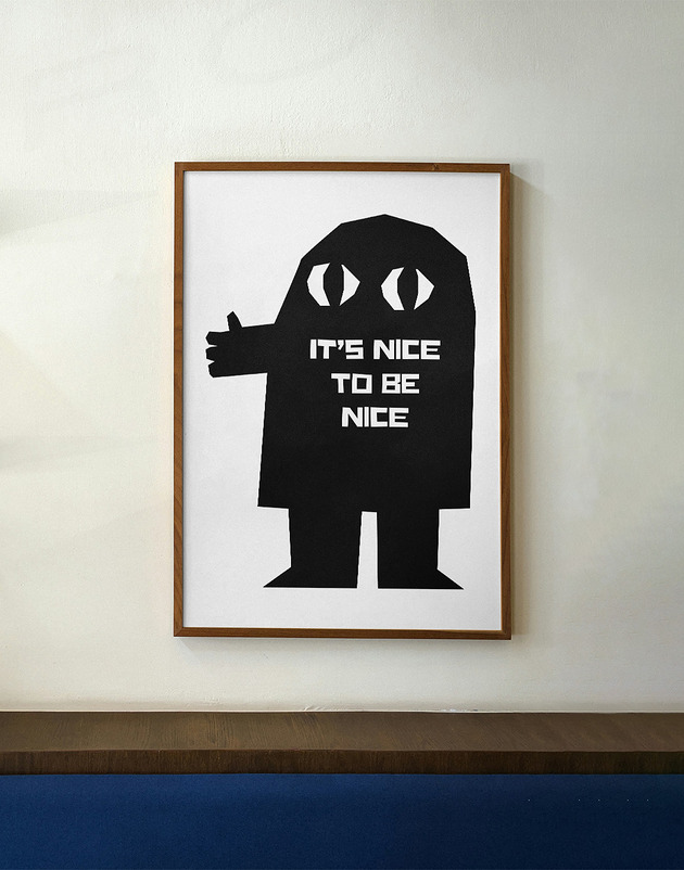 grafiki i ilustracje Plakat "It's nice to be nice'