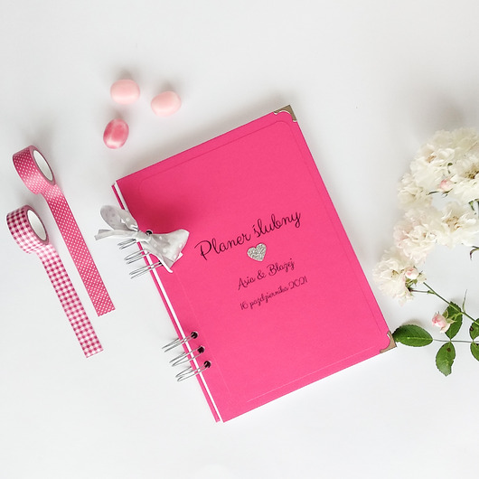 kalendarze i plannery Planer ślubny organizer terminarz planner róż