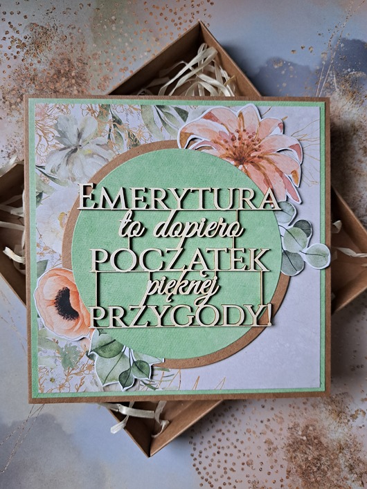 kartki scrapbooking Kartka z okazji przejścia na emeryturę