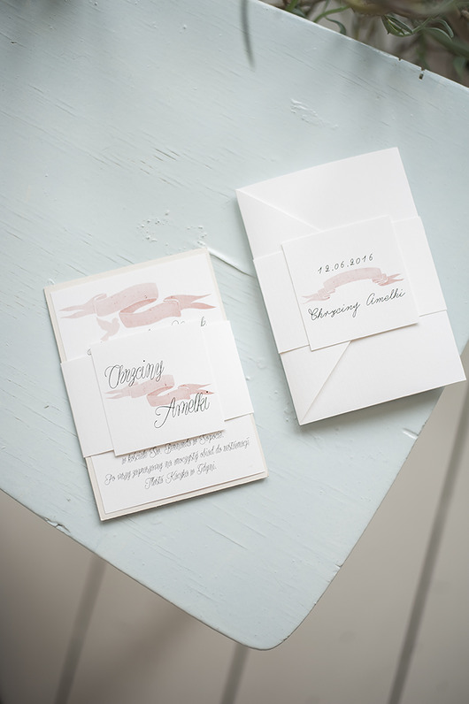 Zaproszenie na chrzciny RIBBON II Papel