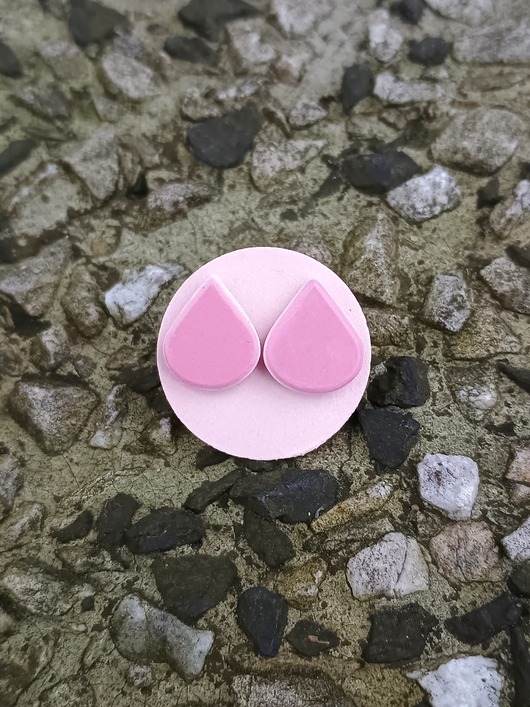 kolczyki ceramiczne Kolczyki ceramiczne różowe