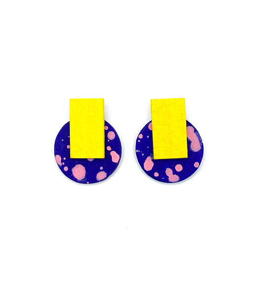 kolczyki drewniane Kolczyki Plamki