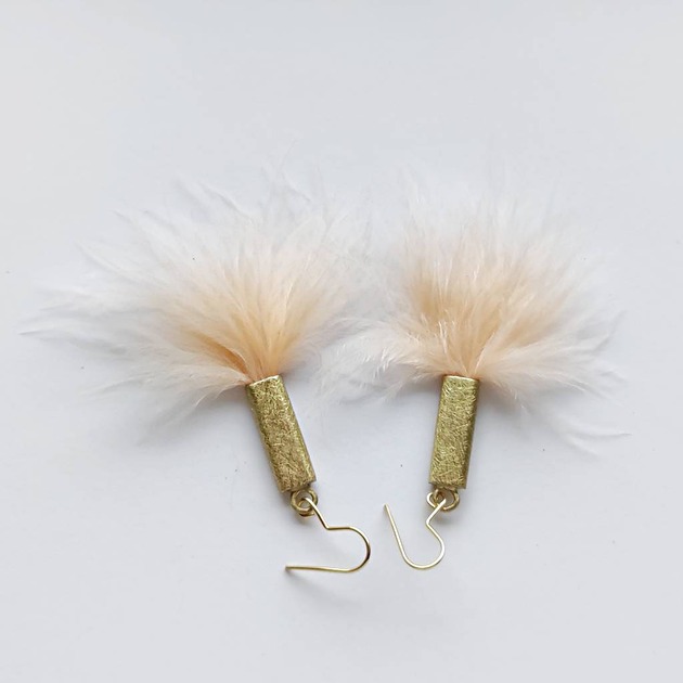 kolczyki z piórami PIÓRKO kolczyki
