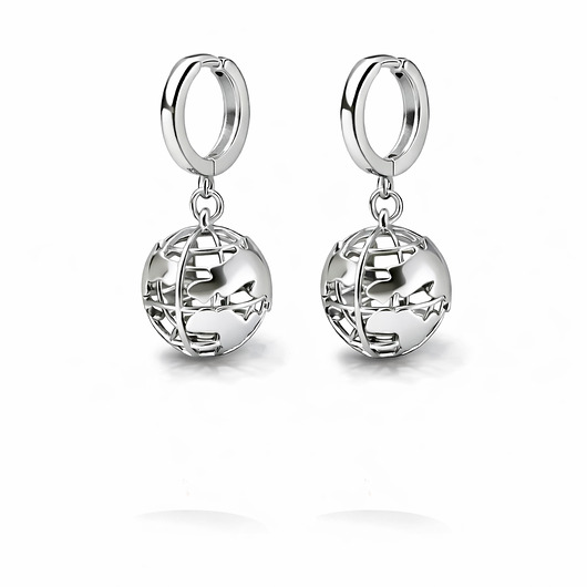 kolczyki srebrne Kolczyki SMALL WORLD- srebro, złoto, różowe złoto